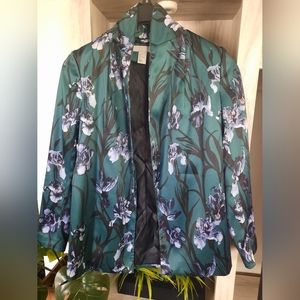 H&M Floral Belted Jacket  size 4 used good condition